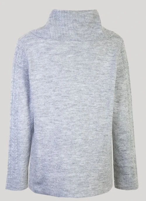 Grey Cowl Neck Jumper 2 Grey Cowl Neck Jumper - Image 2