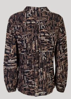 Black Printed Blouse -Outlet The Wardrobe Edit Store 36553pvs 60ff2b1789a0aa9