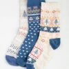 3 Pack Fair Isle Gift Box Socks