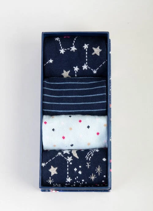 Navy Star 4 Pack Gift Box Socks 3 Navy Star 4 Pack Gift Box Socks - Image 3
