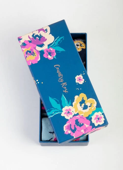 Floral 4 Pack Gift Box Socks 2 Floral 4 Pack Gift Box Socks - Image 2