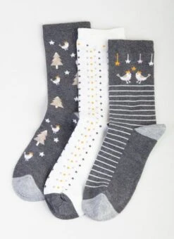 3 Pack Robin Gift Box Socks
