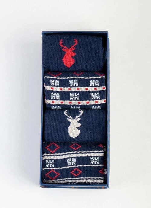 4 Pack Gift Boxed Stag Socks 3 4 Pack Gift Boxed Stag Socks - Image 3