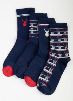 4 Pack Gift Boxed Stag Socks