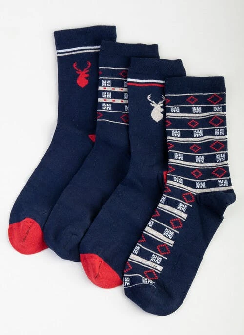 4 Pack Gift Boxed Stag Socks 1 4 Pack Gift Boxed Stag Socks