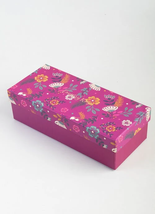 Pink Floral 4 Pack Gift Box Socks 5 Pink Floral 4 Pack Gift Box Socks - Image 5