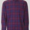Burgundy Long Sleeve Check Shirt