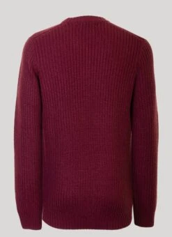 Wine Crew Neck Fisherman Rib Jumper -Outlet The Wardrobe Edit Store 37501pvs 6acaf3561eee906