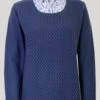 Blue Mock Neck Jumper