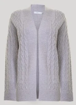 Grey Edge To Edge Cardigan