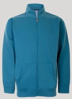 Teal Full Zip Sweat Top