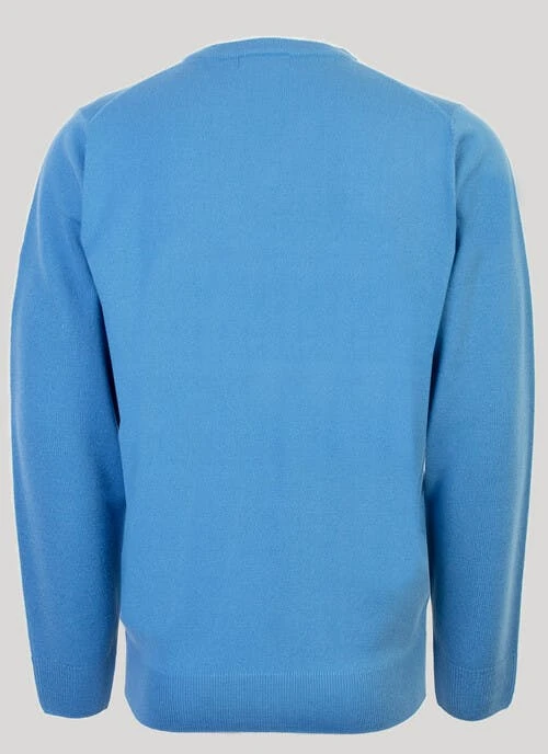 Navy V Neck Fine Knit Jumper 3 Navy V Neck Fine Knit Jumper - Image 3