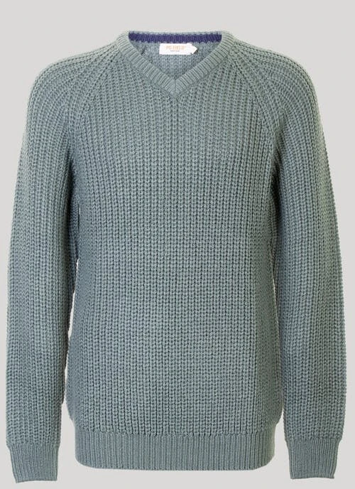 V Neck Fishermans Rib Jumper 1 V Neck Fishermans Rib Jumper
