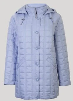 Blue Quilted Coat