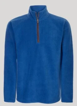 Blue Half Zip Fleece Top