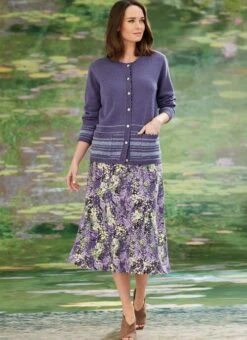 Yellow Print Skirt 27"