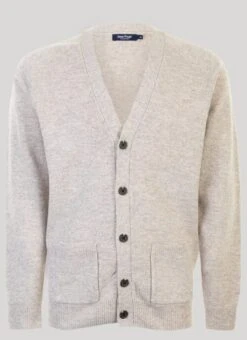 Beige Lambswool Cardigan