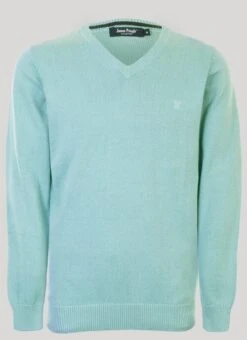 Cotton V Neck Jumper