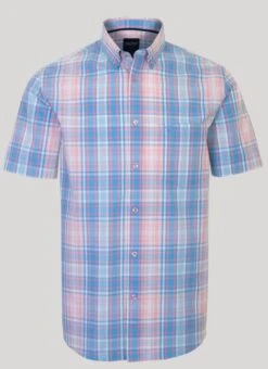 Cotton Short Sleeve Check Shirt
