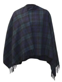 Wool Mix Tartan Serape