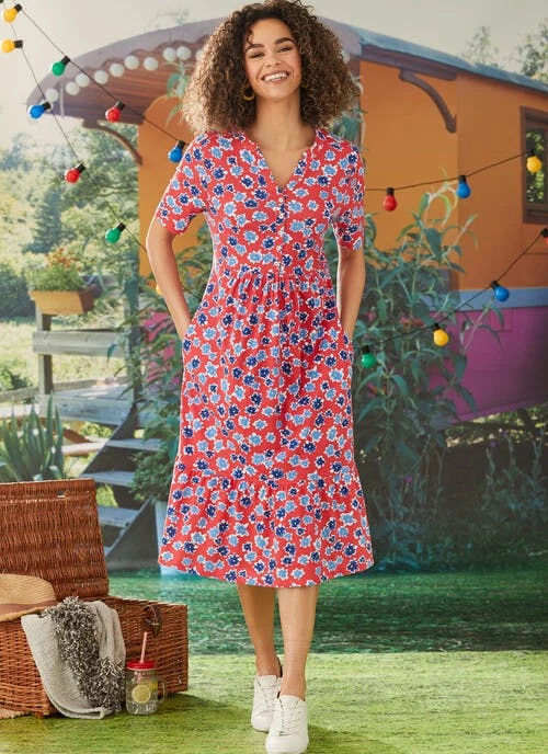 Red Floral Printed Dress 1 Red Floral Printed Dress