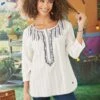Ivory Embroidered Top