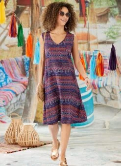 Aztec Printed Dress