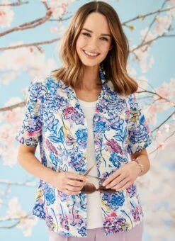 Floral Short Sleeve Blouse