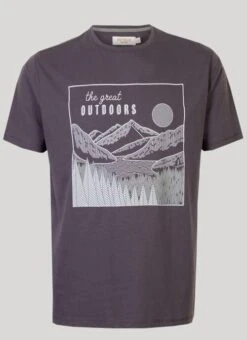 Grey Graphic Print T-Shirt