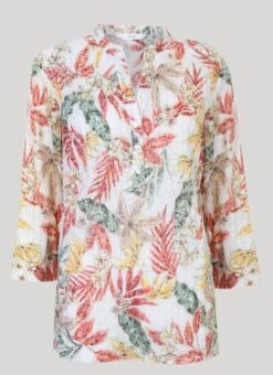 Stone Floral Printed Blouse