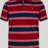 Burgundy Stripe Polo Shirt