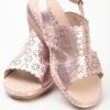 Pink Sparkle Cut Out Wedge Sandal