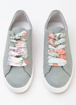 Green Lace Up Trainer -Outlet The Wardrobe Edit Store 41104pvs 763a645ec86ef83