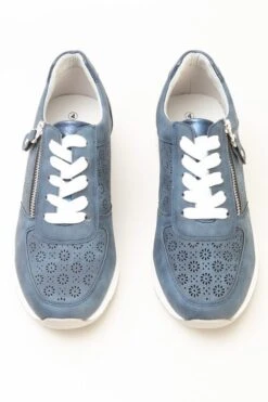 Navy Side Zip Trainer -Outlet The Wardrobe Edit Store 41176pvs d595b818503dccd