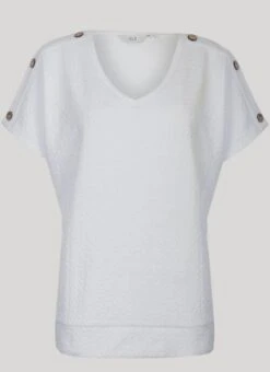 White V Neck T Shirt