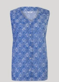 Sleeveless Print Top