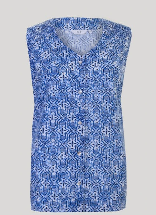 Sleeveless Print Top 1 Sleeveless Print Top