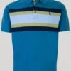 Teal Chest Stripe Polo Shirt