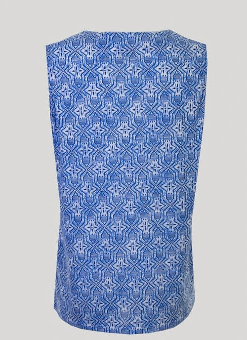 Sleeveless Print Top 2 Sleeveless Print Top - Image 2