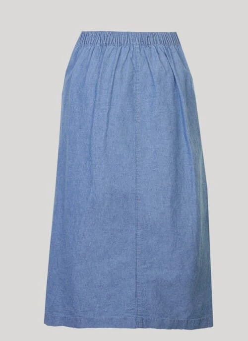 Long Chambray Skirt 2 Long Chambray Skirt - Image 2