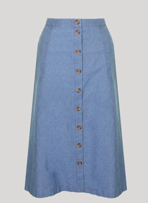Long Chambray Skirt 1 Long Chambray Skirt