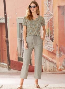 Chambray Pull On Trousers