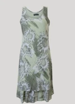 Sage Floral Print Dress