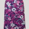 Purple Floral Printed Skirt