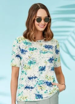 Blue Floral Top