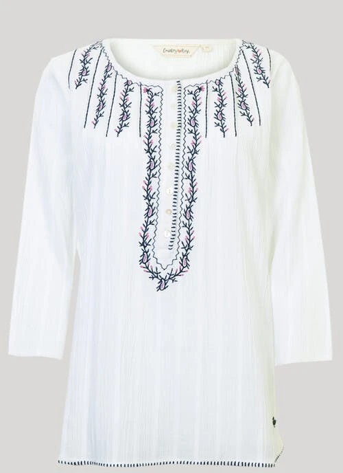 Ivory Embroidered Top 2 Ivory Embroidered Top - Image 2
