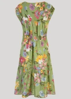 Green Floral Tie Midi Dress 5 Green Floral Tie Midi Dress -Outlet The Wardrobe Edit Store 41687pvs 4dc57995f941401