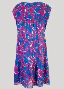 Blue Aztec Floral Printed Dress -Outlet The Wardrobe Edit Store 41690pvs b718e9a4addfbcc