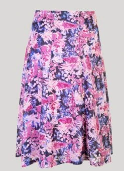 Pink Floral Skirt 27" -Outlet The Wardrobe Edit Store 41700pvs 44aaead00ed2a56