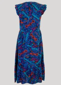 Navy Aztec Printed Dress -Outlet The Wardrobe Edit Store 41711pvs 12a882b83fb5762